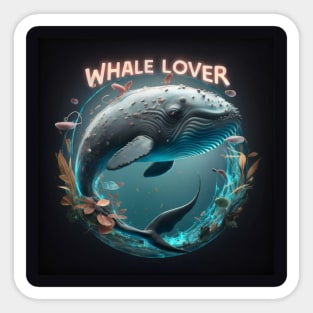 Wonderful whale art for whale lover Sticker